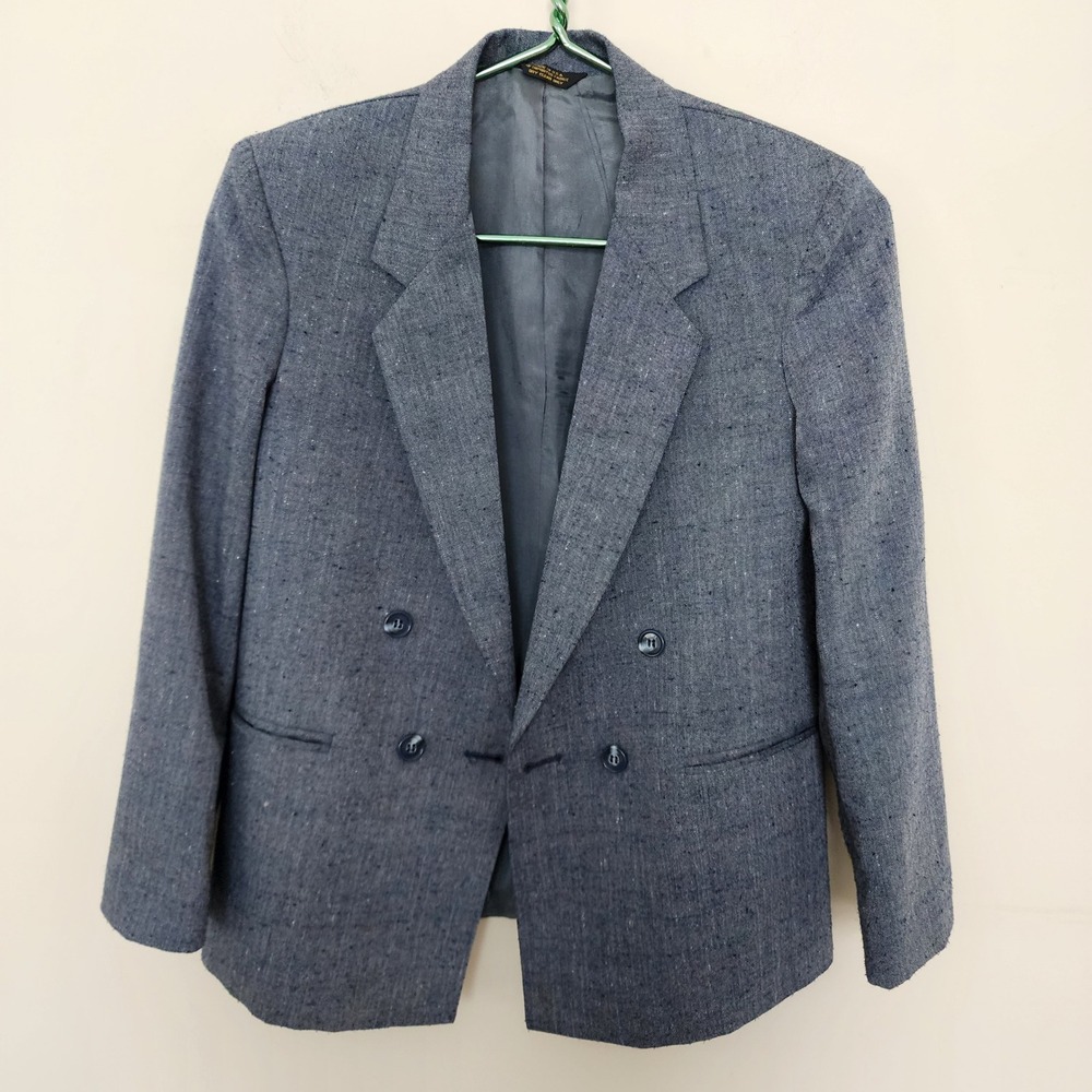 Michael James Boys Grey Double Breasted Suit Set Size 12R Vintage Made in USA - Picture 3 of 15